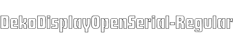 DekoDisplayOpenSerial-Regular font preview