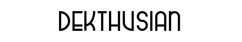 dekthusian font preview
