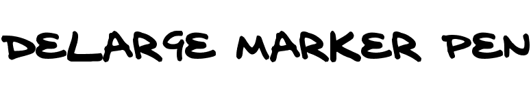 delarge marker pen font preview