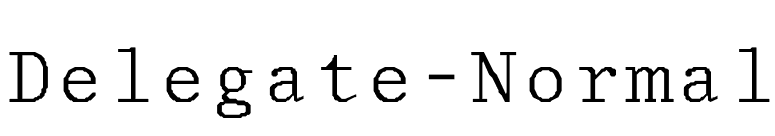 Delegate-Normal font preview