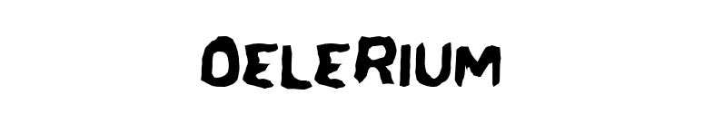 Delerium font preview