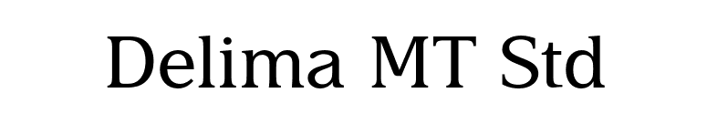 Delima MT Std font preview