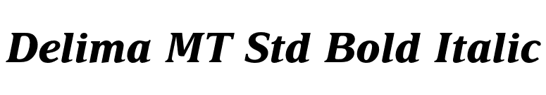 Delima MT Std Bold Italic font preview