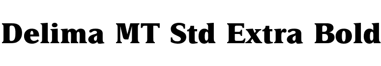 Delima MT Std Extra Bold font preview