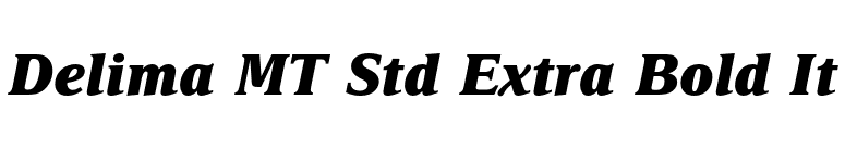Delima MT Std Extra Bold It font preview