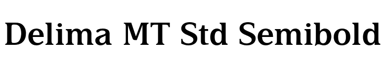 Delima MT Std Semibold font preview