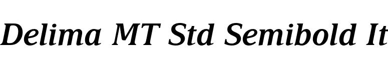 Delima MT Std Semibold It font preview