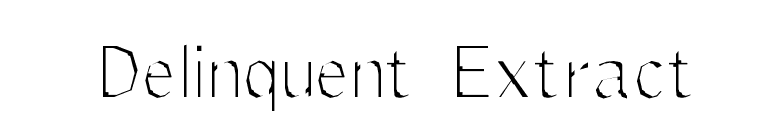 Delinquent Extract font preview