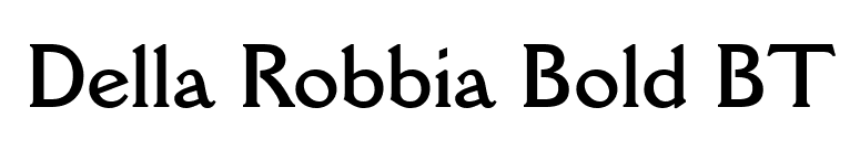 Della Robbia Bold BT font preview