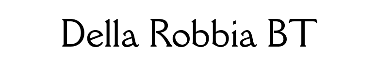 Della Robbia BT font preview