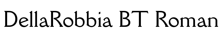 DellaRobbia BT Roman font preview