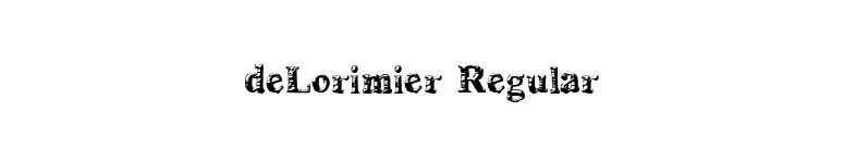 deLorimier Regular font preview