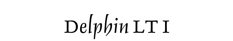Delphin LT I font preview