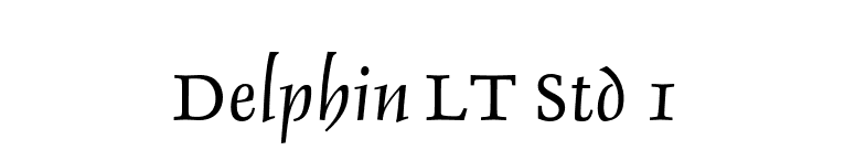Delphin LT Std 1 font preview