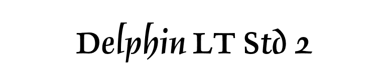 Delphin LT Std 2 font preview