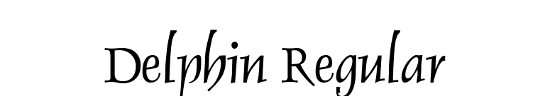 Delphin Regular font preview