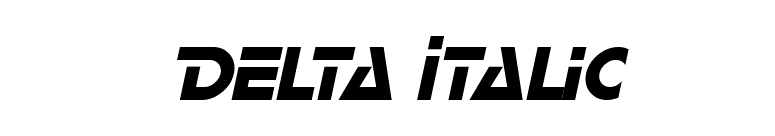 Delta Italic font preview