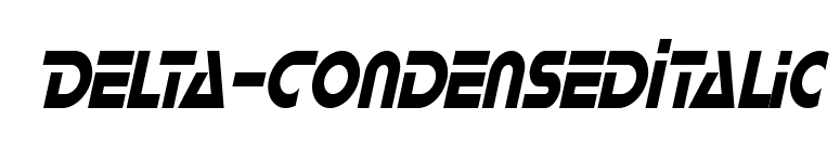 Delta-CondensedItalic font preview