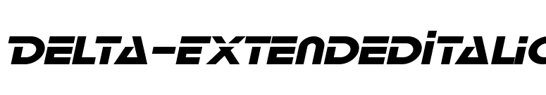 Delta-ExtendedItalic font preview