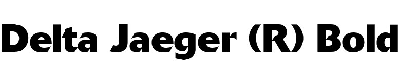 Delta Jaeger (R) Bold font preview