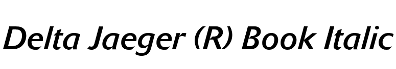Delta Jaeger (R) Book Italic font preview
