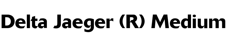 Delta Jaeger (R) Medium font preview