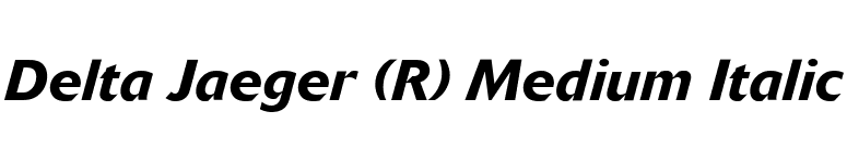 Delta Jaeger (R) Medium Italic font preview
