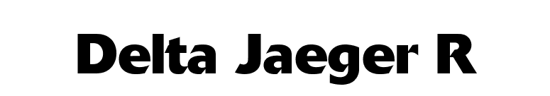 Delta Jaeger R font preview