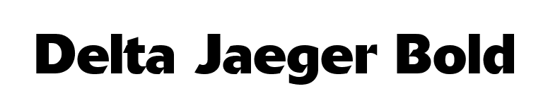 Delta Jaeger Bold font preview