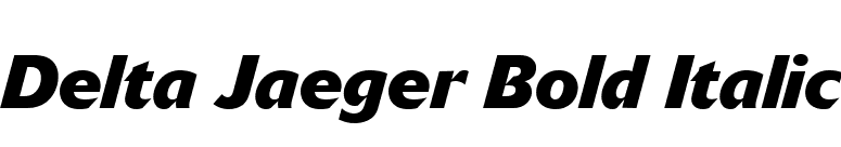 Delta Jaeger Bold Italic font preview