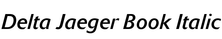 Delta Jaeger Book Italic font preview