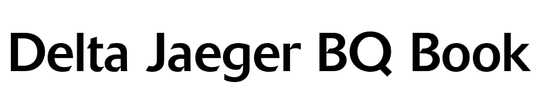Delta Jaeger BQ Book font preview