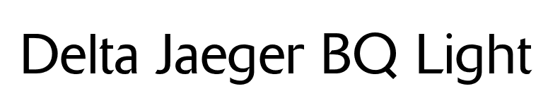 Delta Jaeger BQ Light font preview
