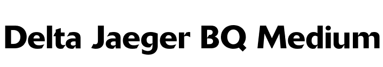 Delta Jaeger BQ Medium font preview