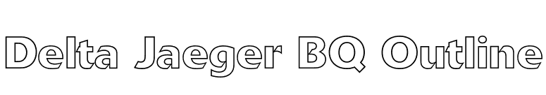 Delta Jaeger BQ Outline font preview