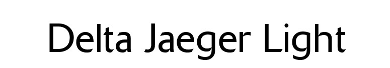 Delta Jaeger Light font preview