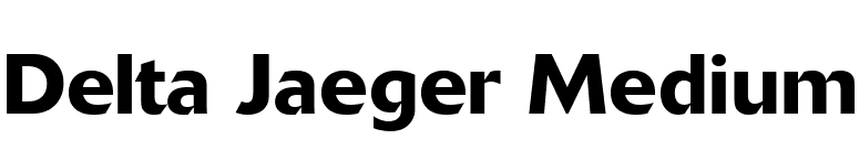 Delta Jaeger Medium font preview
