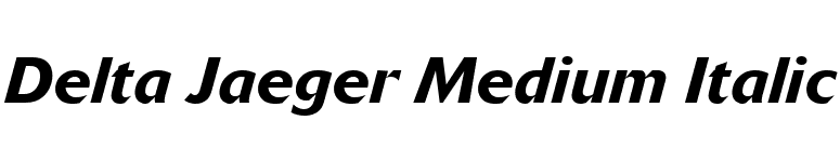 Delta Jaeger Medium Italic font preview