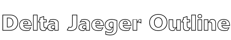 Delta Jaeger Outline font preview