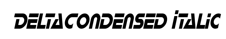 DeltaCondensed Italic font preview