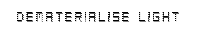 Dematerialise Light font preview