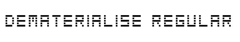 Dematerialise Regular font preview