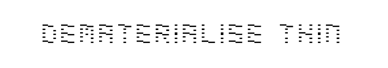 Dematerialise Thin font preview