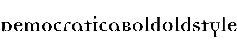 DemocraticaBoldOldstyle font preview