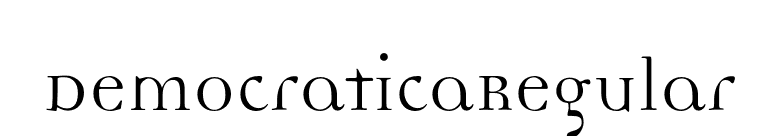 DemocraticaRegular font preview