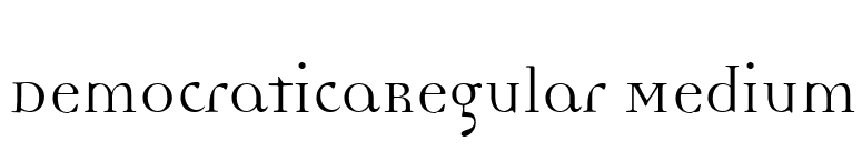 DemocraticaRegular Medium font preview