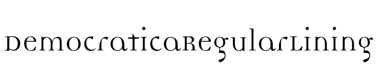 DemocraticaRegularLining font preview