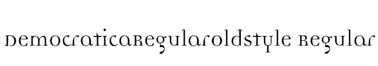 DemocraticaRegularOldstyle Regular font preview