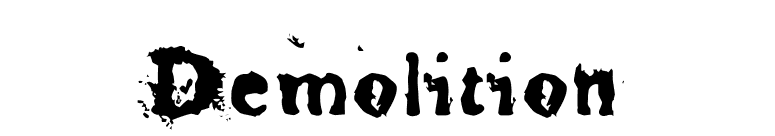 Demolition font preview