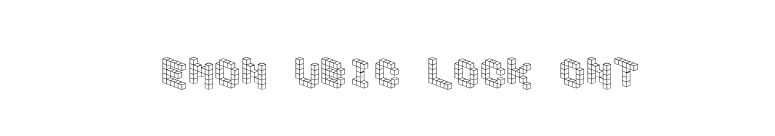 DemonCubicBlockFont font preview